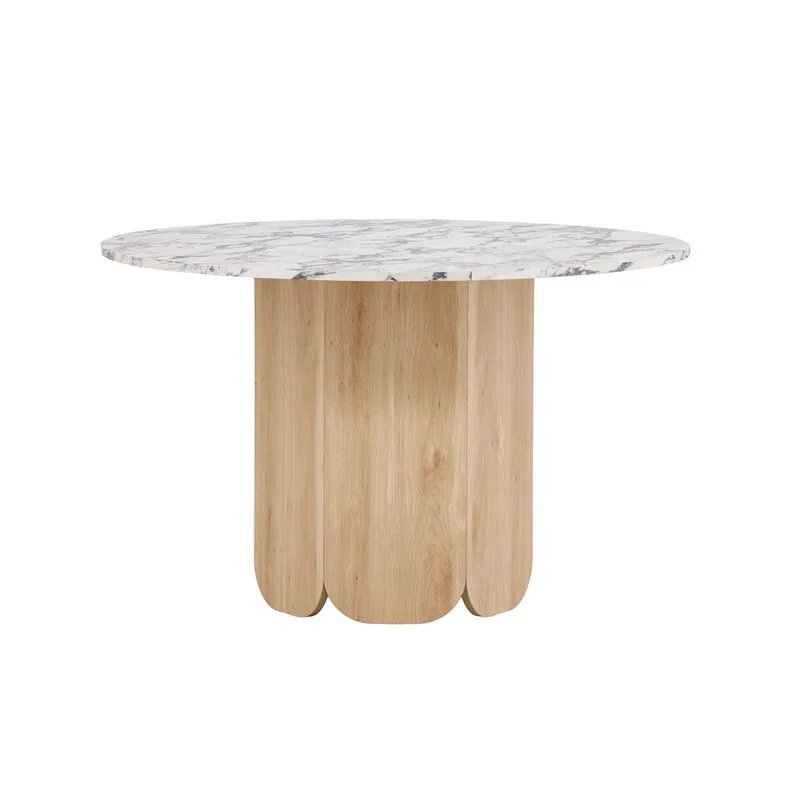 Rundt spisebord Tekla, Lysegrå, Ø120