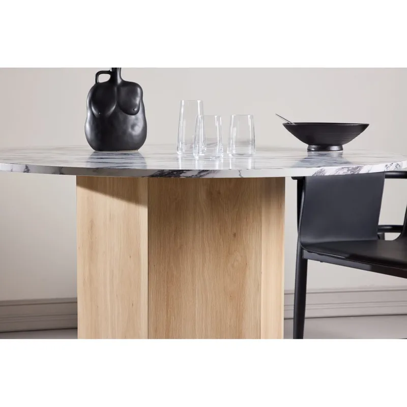 Rundt spisebord Tekla - Lysegrå, Ø120 - Møbler - Borde - Spisebord og køkkenbord