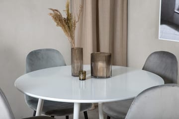 Rundt spisebordssæt Venture Home Plaza, Polar Grå Hvid 4 stk. - Møbler - Borde - Spisebordssæt