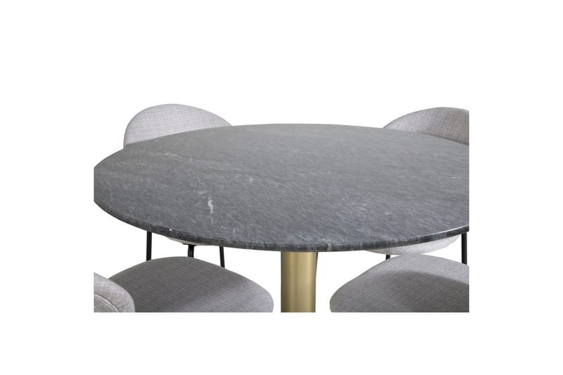 Rundt Spisesæt Estelle Chrome, Vault - Grå - Møbler - Borde - Spisebordssæt