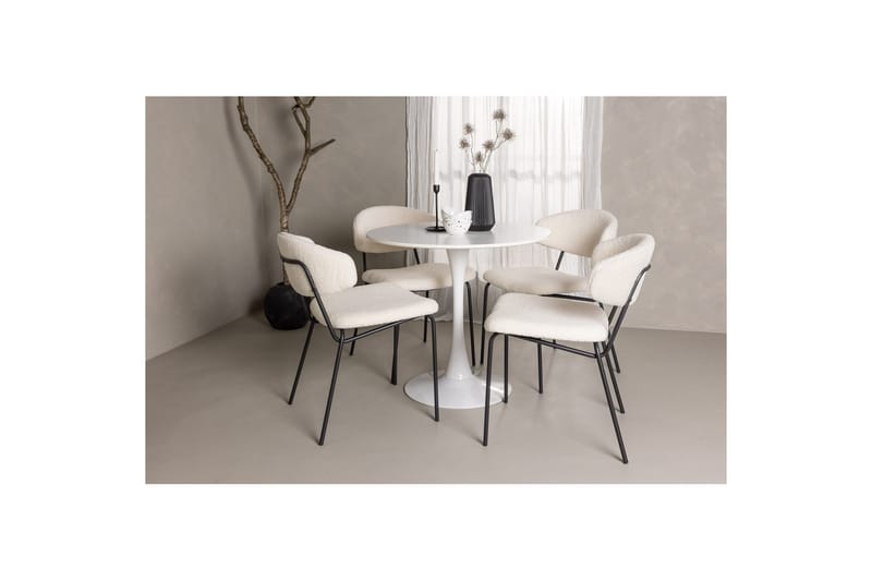 Rundt Spisesæt Hamden, Chico - Møbler - Borde - Spisebordssæt