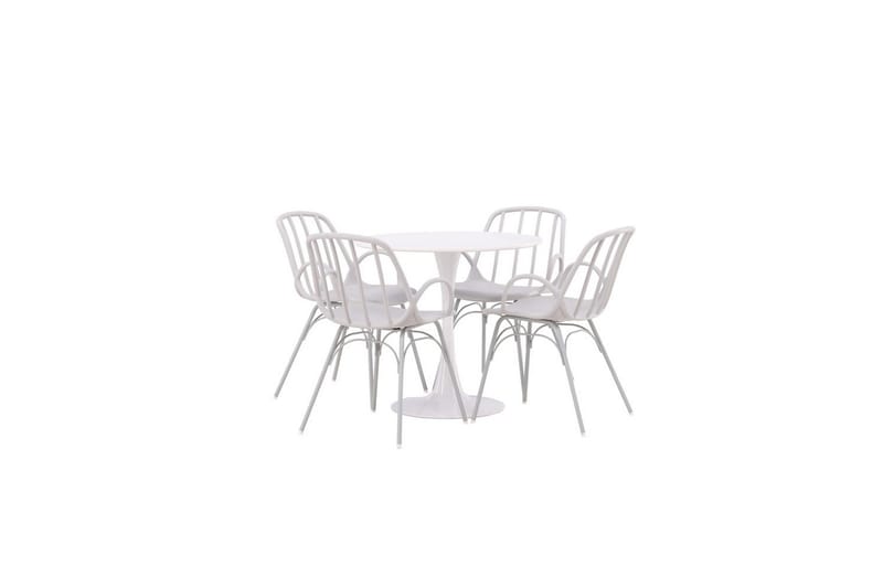 Rundt Spisesæt Hamden, Dyrön - Hvid - Møbler - Borde - Spisebordssæt