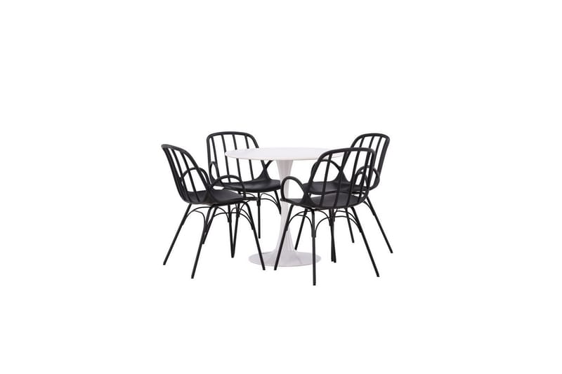 Rundt Spisesæt Hamden, Dyrön - Sort - Møbler - Borde - Spisebordssæt