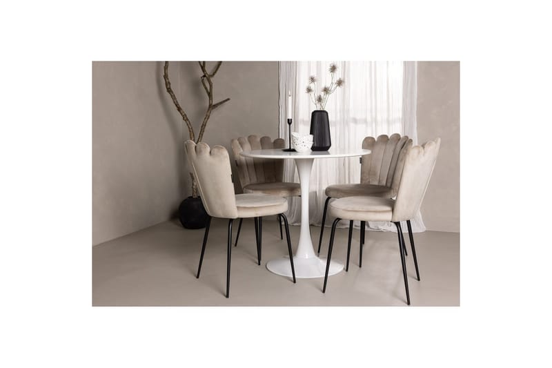 Rundt Spisesæt Hamden, Limhamn Light - Møbler - Borde - Spisebordssæt