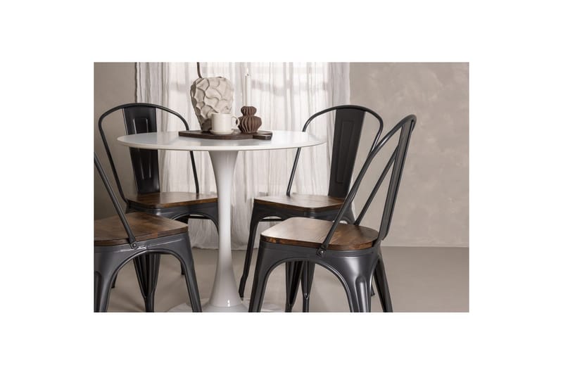 Rundt Spisesæt Hamden, Tempe - Brun - Møbler - Borde - Spisebordssæt