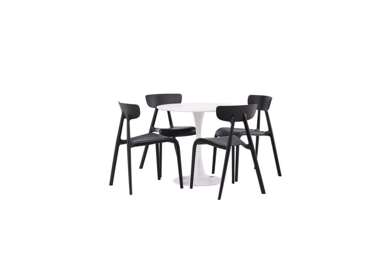 Rundt Spisesæt Hamden, Ursholmen - Sort - Møbler - Borde - Spisebordssæt