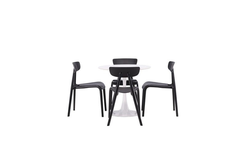 Rundt Spisesæt Hamden, Ursholmen - Sort - Møbler - Borde - Spisebordssæt