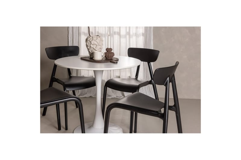 Rundt Spisesæt Hamden, Ursholmen - Sort - Møbler - Borde - Spisebordssæt