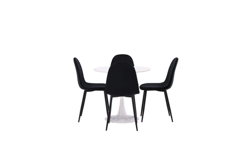 Rundt Spisesæt Hamden, Polar - Velvet - Møbler - Borde - Spisebordssæt