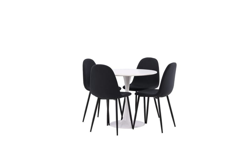 Rundt Spisesæt Hamden, Polar - Polyester - Møbler - Borde - Spisebordssæt