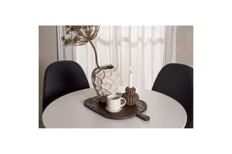 Rundt Spisesæt Hamden, Polar - Polyester - Møbler - Borde - Spisebordssæt