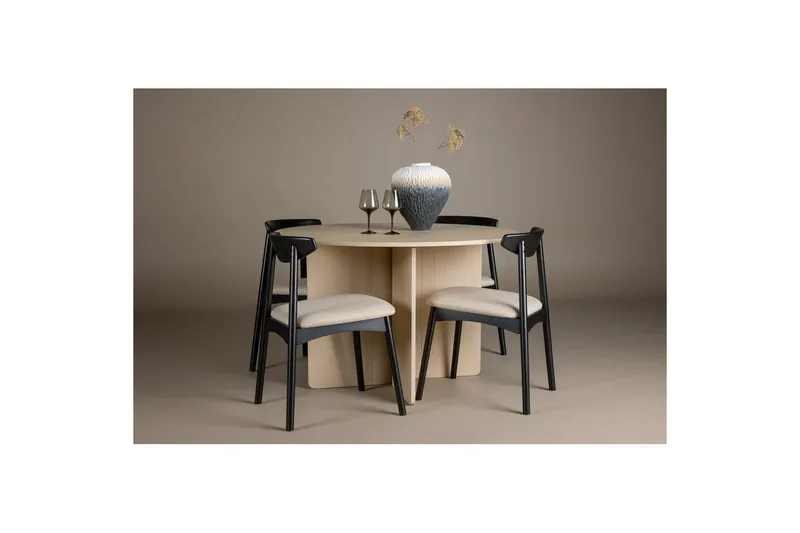 Rundt Spisesæt Ven, Tyresö - Beige - Møbler - Borde - Spisebordssæt