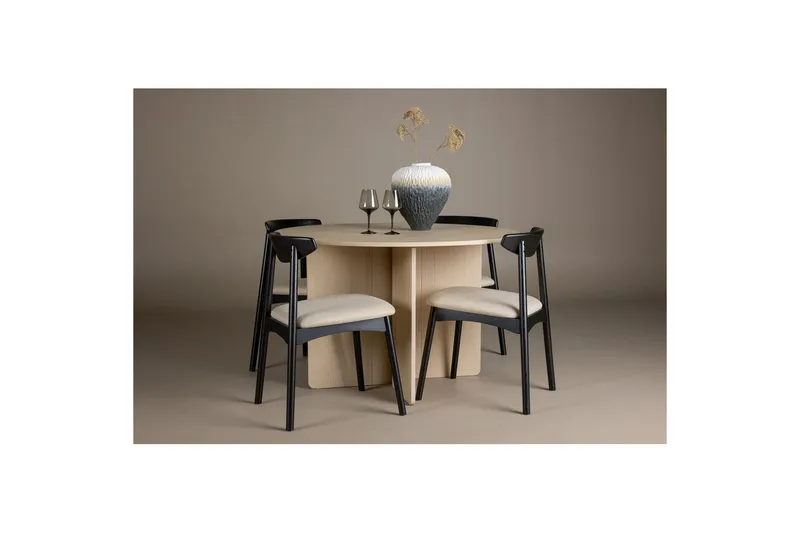 Rundt Spisesæt Ven, Tyresö - Beige - Møbler - Borde - Spisebordssæt