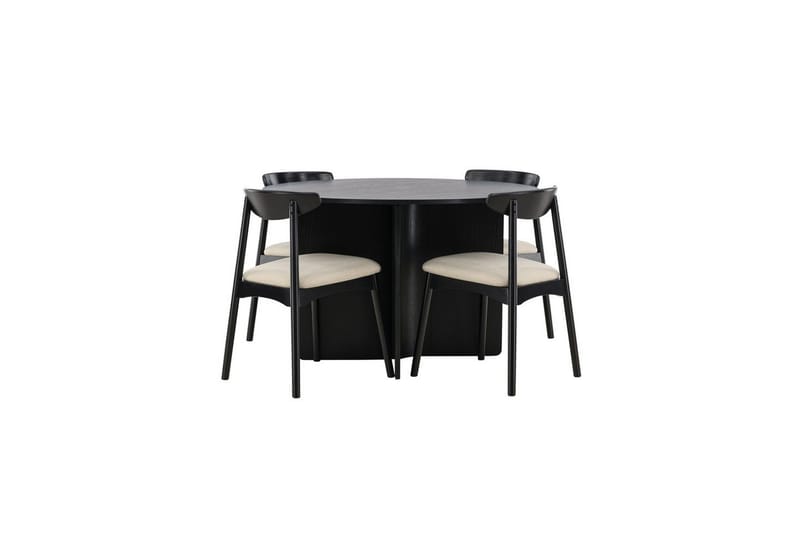 Rundt Spisesæt Ven, Tyresö - Sort - Møbler - Borde - Spisebordssæt