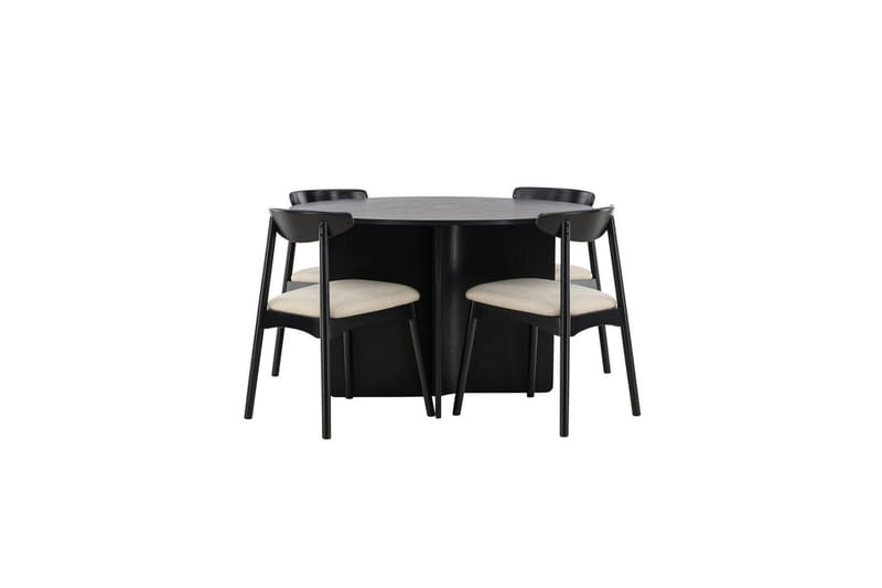 Rundt Spisesæt Ven, Tyresö, Sort