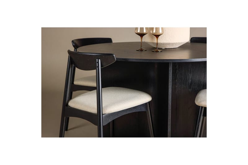 Rundt Spisesæt Ven, Tyresö - Sort - Møbler - Borde - Spisebordssæt