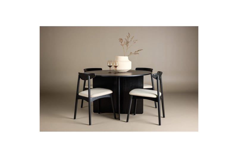 Rundt Spisesæt Ven, Tyresö - Sort - Møbler - Borde - Spisebordssæt