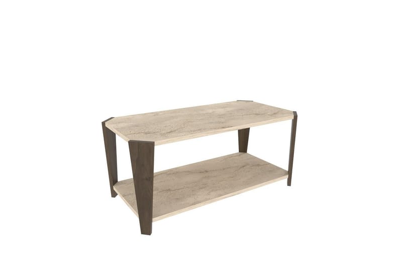 Rylas Sofabord 91 cm - Valnød/Travertin - Møbler - Borde - Sofabord