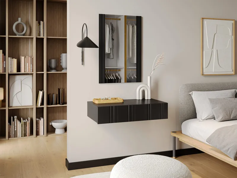 Rynlin Sminkebord med Spejl - Møbler - Borde - Sminkebord & konsolbord - Makeup bord med spejl