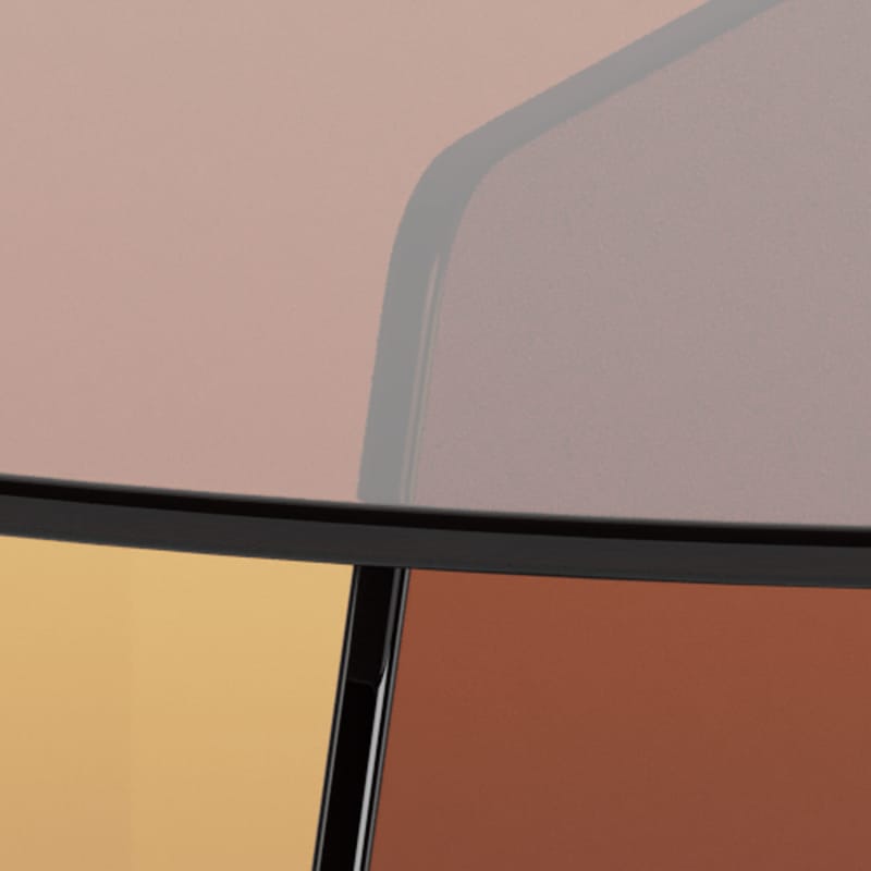 Ryvos Sofabord i Glas 80 cm Rund - Brun - Møbler - Borde - Sofabord