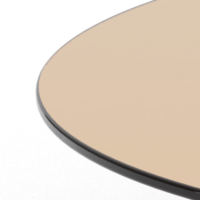 Ryvos Sofabord i Glas 80 cm Rund - Brun - Møbler - Borde - Sofabord