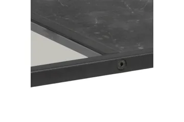 Saklani 120x60 cm Rektangulært Sofabord i Metal med Glasplade - Sort - Møbler - Borde - Sofabord