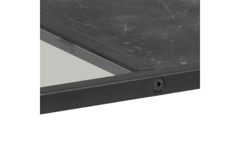 Saklani 120x60 cm Rektangulært Sofabord i Metal med Glasplade - Sort - Møbler - Borde - Sofabord