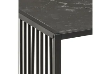 Saklani 120x60 cm Rektangulært Sofabord i Metal med Glasplade - Sort - Møbler - Borde - Sofabord