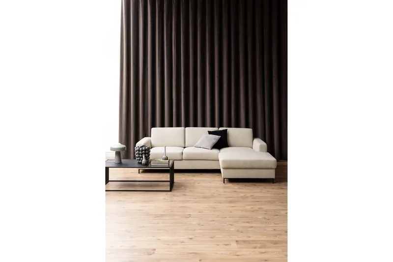 Saklani 120x60 cm Rektangulært Sofabord i Metal med Glasplade - Sort - Møbler - Borde - Sofabord
