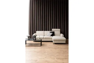 Saklani 120x60 cm Rektangulært Sofabord i Metal med Glasplade - Sort - Møbler - Borde - Sofabord