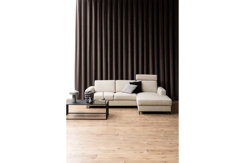 Saklani 120x60 cm Rektangulært Sofabord i Metal med Glasplade - Sort - Møbler - Borde - Sofabord