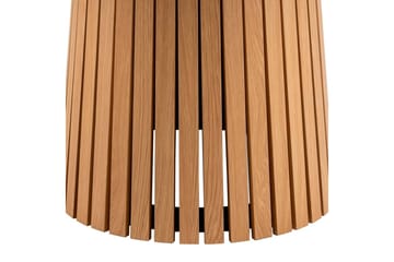 Saku Rundt Spisebord 120 cm med Træ- og Egetræsudseende - Beige - Møbler - Borde - Spisebord og køkkenbord