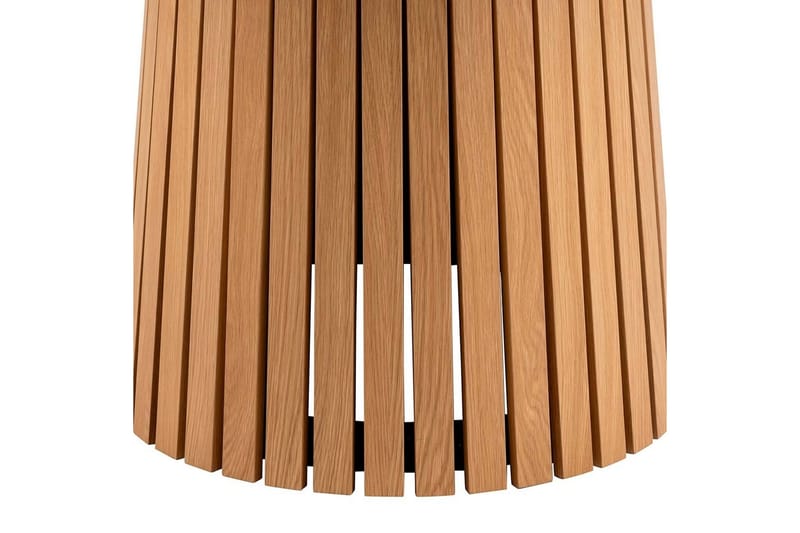 Saku Rundt Spisebord 120 cm med Træ- og Egetræsudseende - Beige - Møbler - Borde - Spisebord og køkkenbord