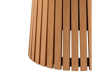 Saku Rundt Spisebord 120 cm med Træ- og Egetræsudseende - Beige - Møbler - Borde - Spisebord og køkkenbord