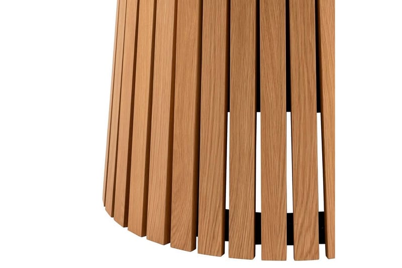 Saku Rundt Spisebord 120 cm med Træ- og Egetræsudseende - Beige - Møbler - Borde - Spisebord og køkkenbord