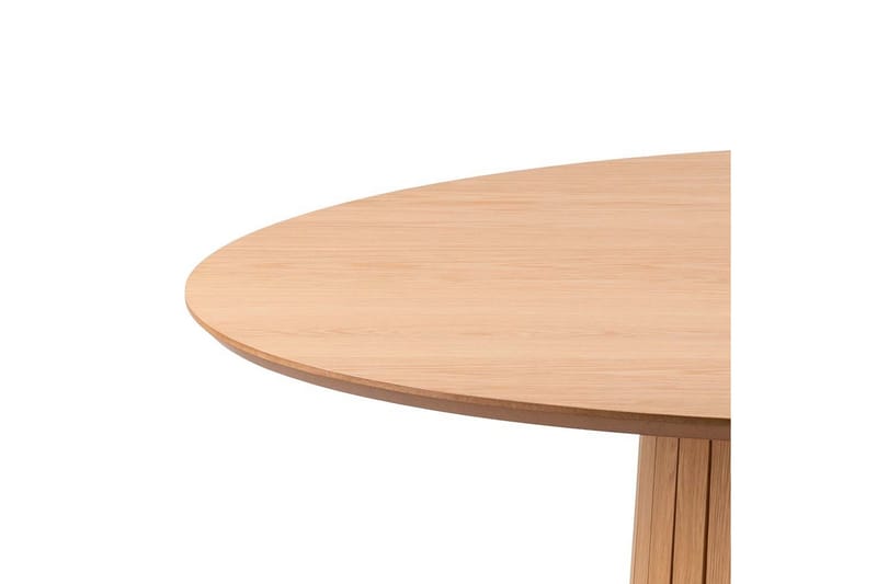 Saku Rundt Spisebord 120 cm med Træ- og Egetræsudseende - Beige - Møbler - Borde - Spisebord og køkkenbord