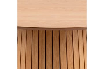 Saku Rundt Spisebord 120 cm med Træ- og Egetræsudseende - Beige - Møbler - Borde - Spisebord og køkkenbord