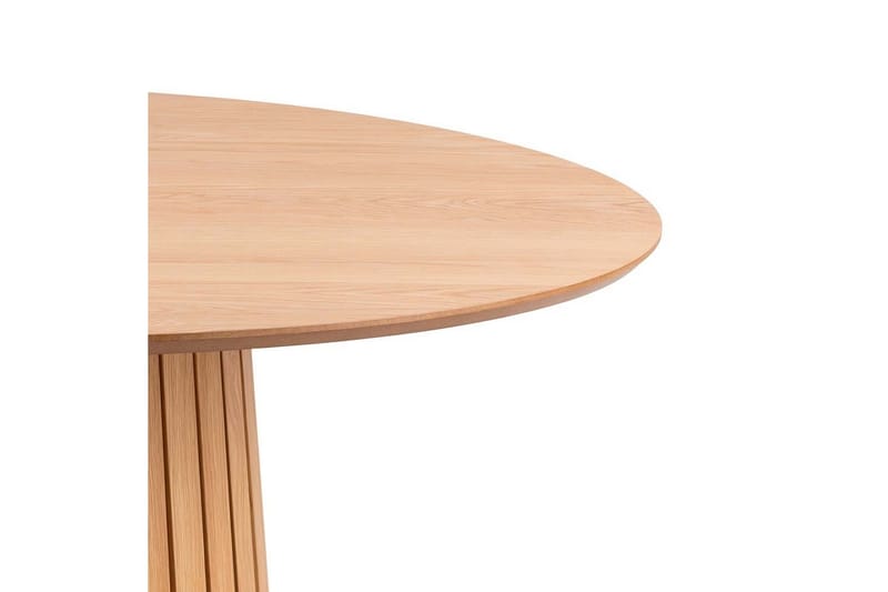 Saku Rundt Spisebord 120 cm med Træ- og Egetræsudseende - Beige - Møbler - Borde - Spisebord og køkkenbord