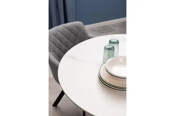 Salm Lille Rundt Spisebord 90 cm i Keramik - Hvid - Møbler - Borde - Spisebord og køkkenbord