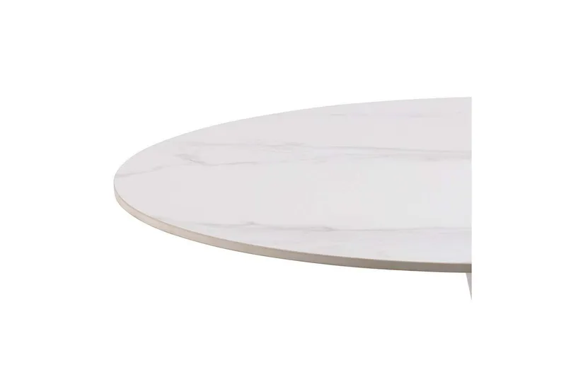 Salm Lille Rundt Spisebord 90 cm i Keramik - Hvid - Møbler - Borde - Spisebord og køkkenbord