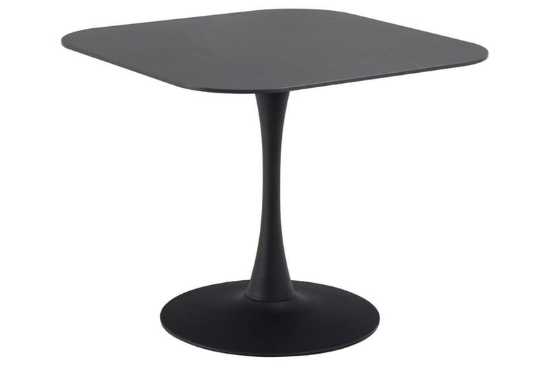 Salm Spisebord 90 cm Kvadratisk, Sort