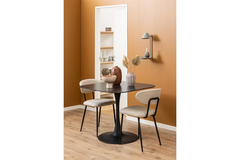 Salm Spisebord 90 cm Kvadratisk - Sort - Møbler - Borde - Spisebord og køkkenbord