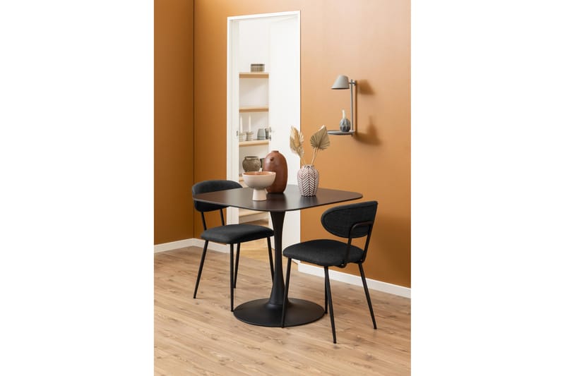 Salm Spisebord 90 cm Kvadratisk - Sort - Møbler - Borde - Spisebord og køkkenbord