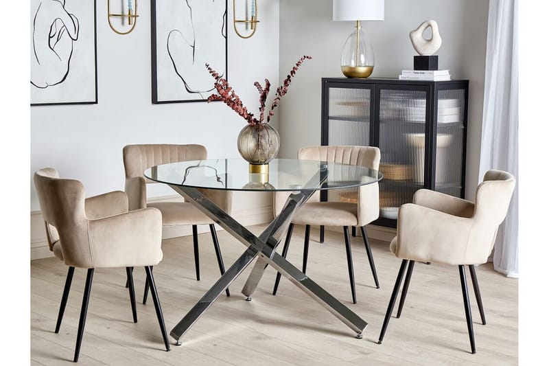 Salno Sofabord 110 cm Rund - Sølv - Møbler - Borde - Sofabord