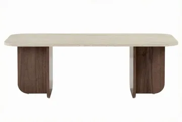 Salrin Sofabord 120x41x60 cm - Travertin, Venezia Walnut - Møbler - Borde - Sofabord