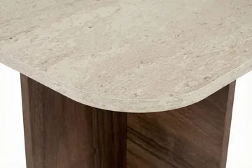 Salrin Sofabord 120x41x60 cm - Travertin, Venezia Walnut - Møbler - Borde - Sofabord