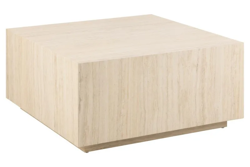 Samon Kvadratisk Sofabord 90 cm i Sten, Beige