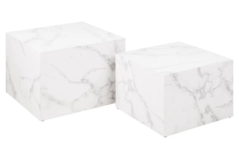 Samon Sofabord 58x58 cm, Hvid