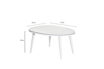 Samtens Sofabord 75 cm - Hvid - Møbler - Borde - Sofabord