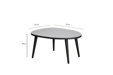 Samtens Sofabord 75 cm - Sort - Møbler - Borde - Sofabord